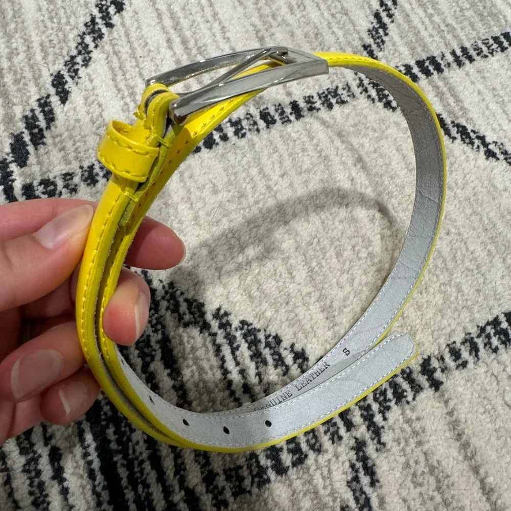 Yellow Genuine Leather built size small
